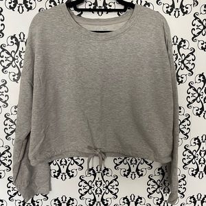 New York & Company Cropped Crewneck Sweatshirt - Size Large